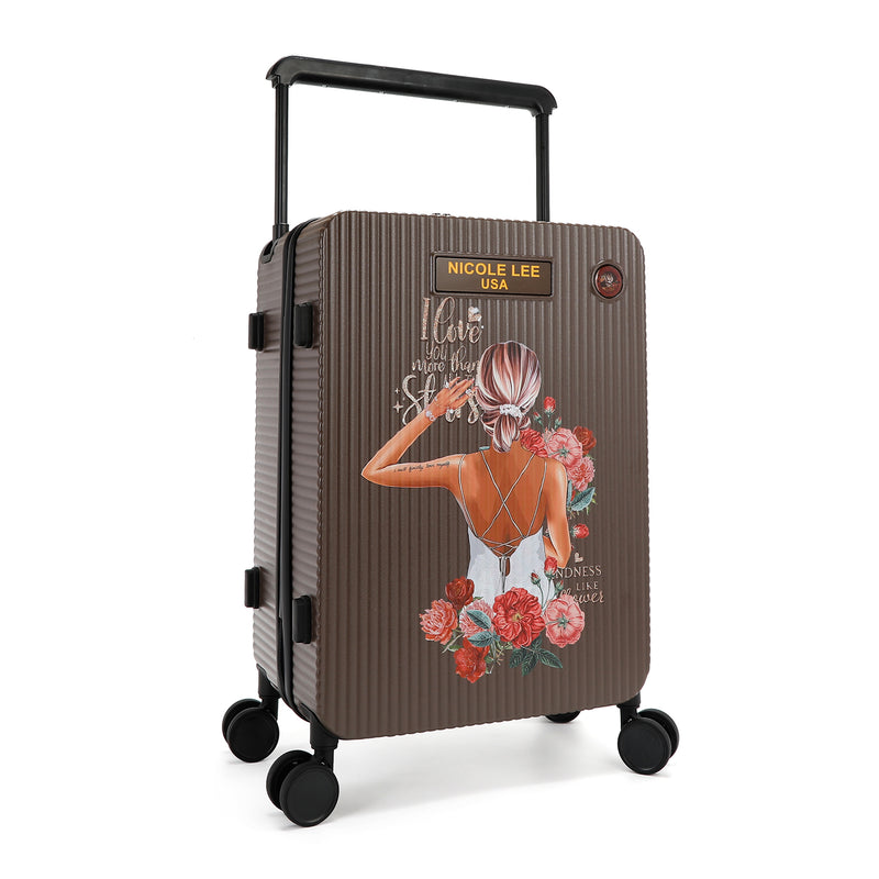 Luggage Sets Nicole Lee Carry On Luggage Hardside Carry-On