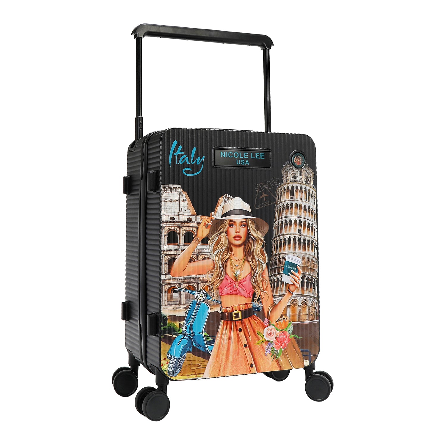 20" CABIN SUITCASE WITH STRETCHES (<tc>MARTHA TRAVELS ITALY</tc>)