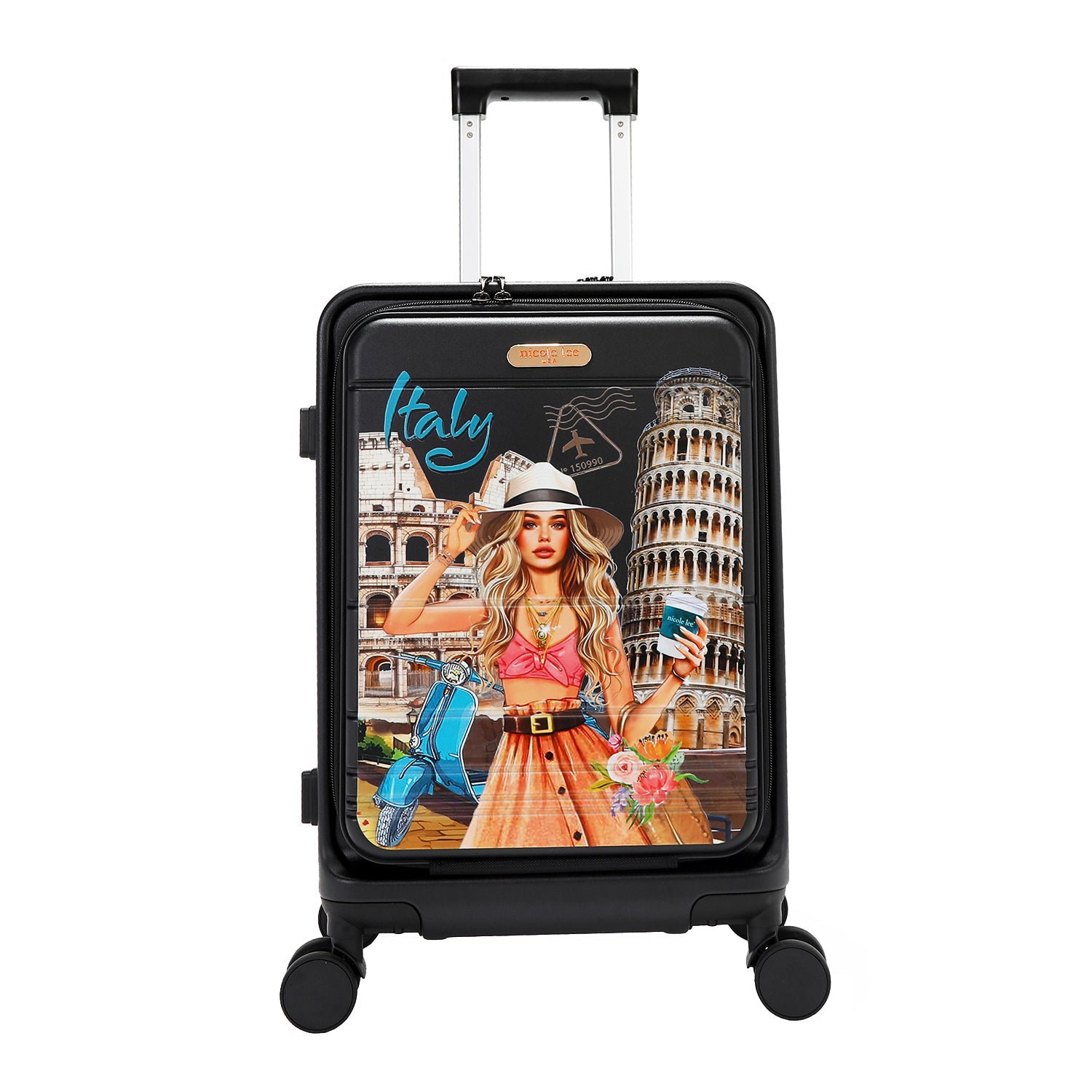 20" STRIPED CABIN SUITCASE (<tc>MARTHA TRAVELS ITALY</tc>)