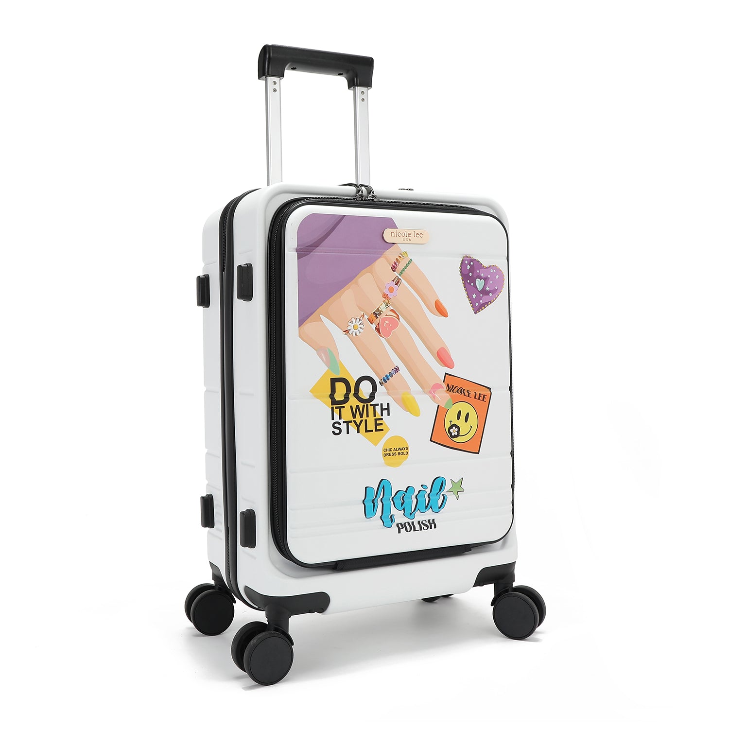 CABIN SUITCASE 20" WITH STRIPES (NAIL POLISH)