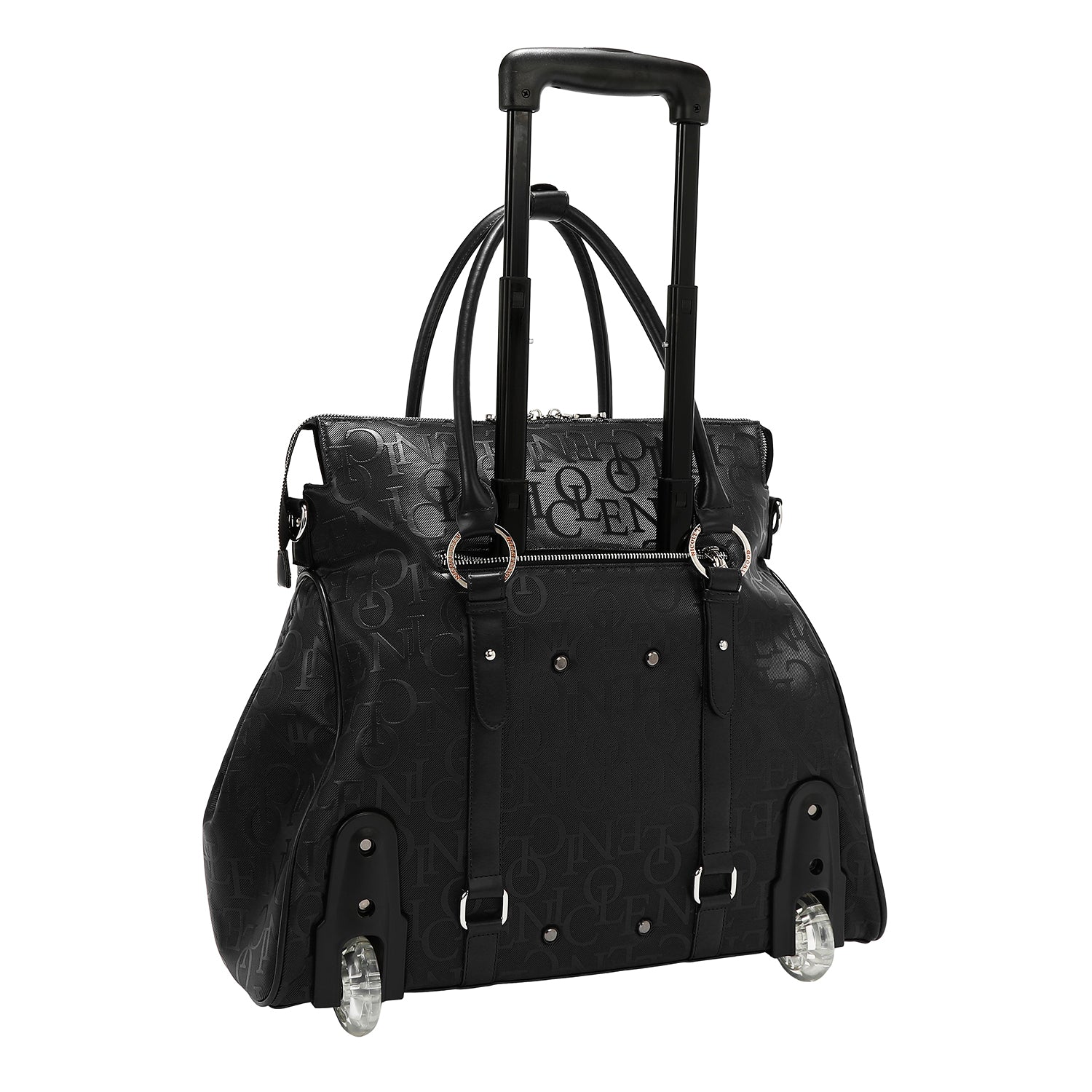 BOLSO CON RUEDAS MONOGRAMA (NEGRO)