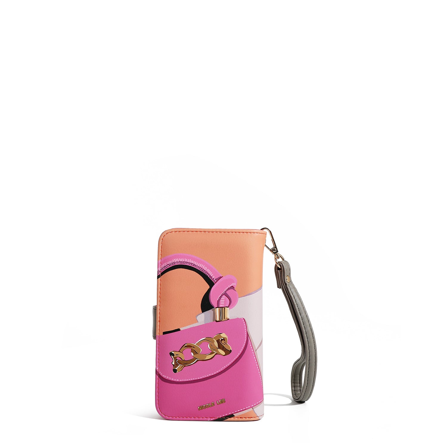 NL SIGNATURE PHONE CASE AND WALLET WITH STRAP (<tc>VIOLET BLOSSOM</tc>)