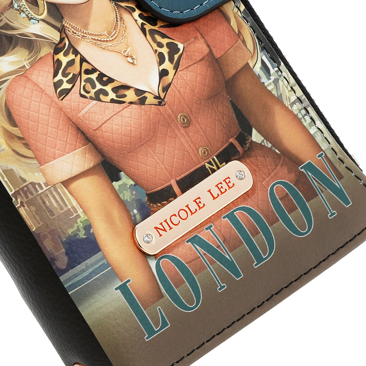 SUPPORTO PER CELLULARE CON CINTURINO (LONDON EYE - NERO)
