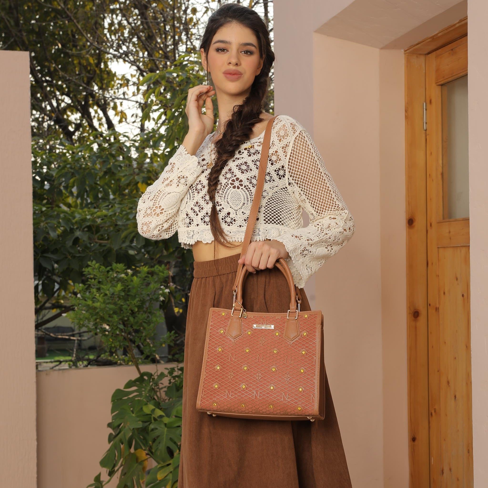 Borsa strutturata Gracie (Rosa)