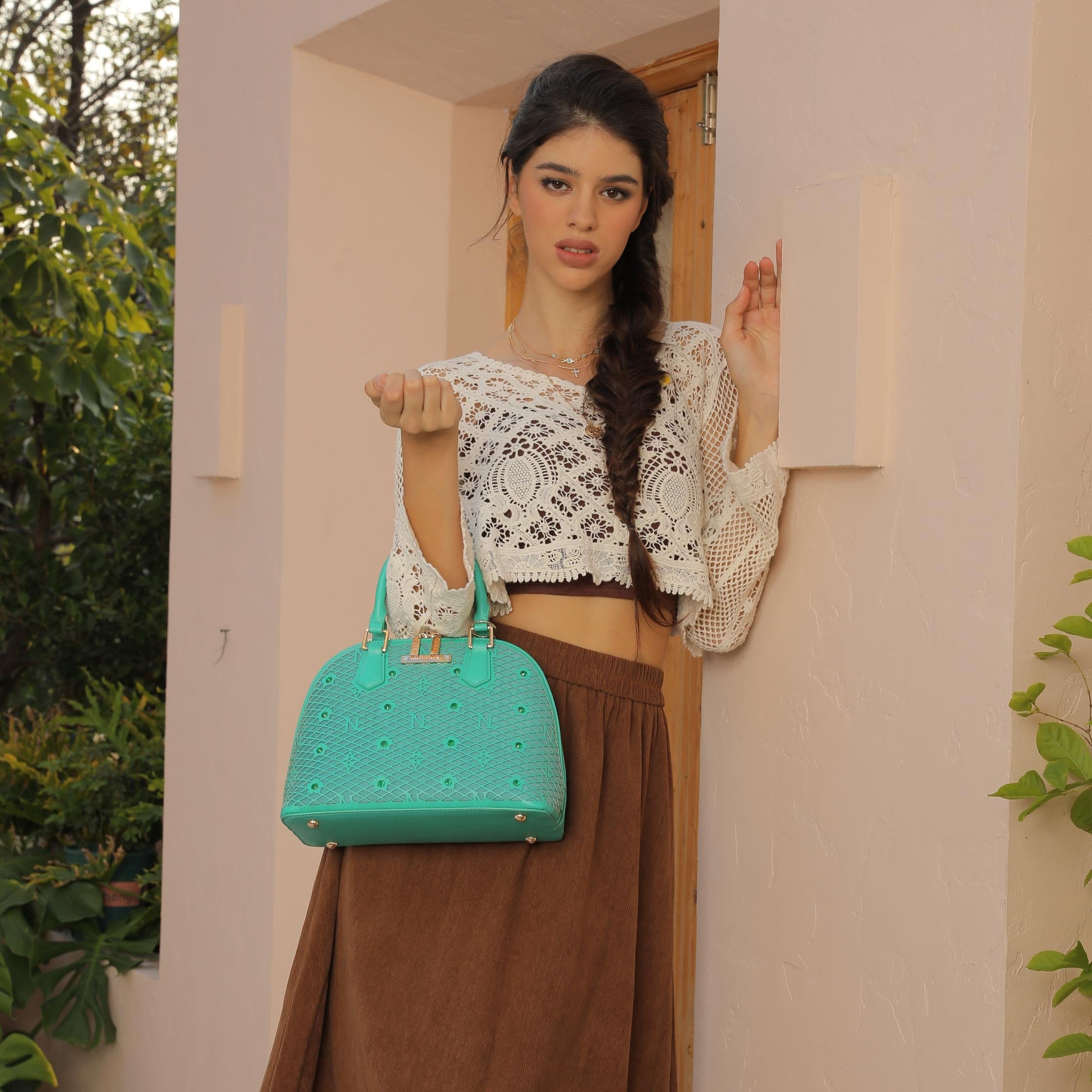 Satchel Gracie Tipo Domo Bag (verde)