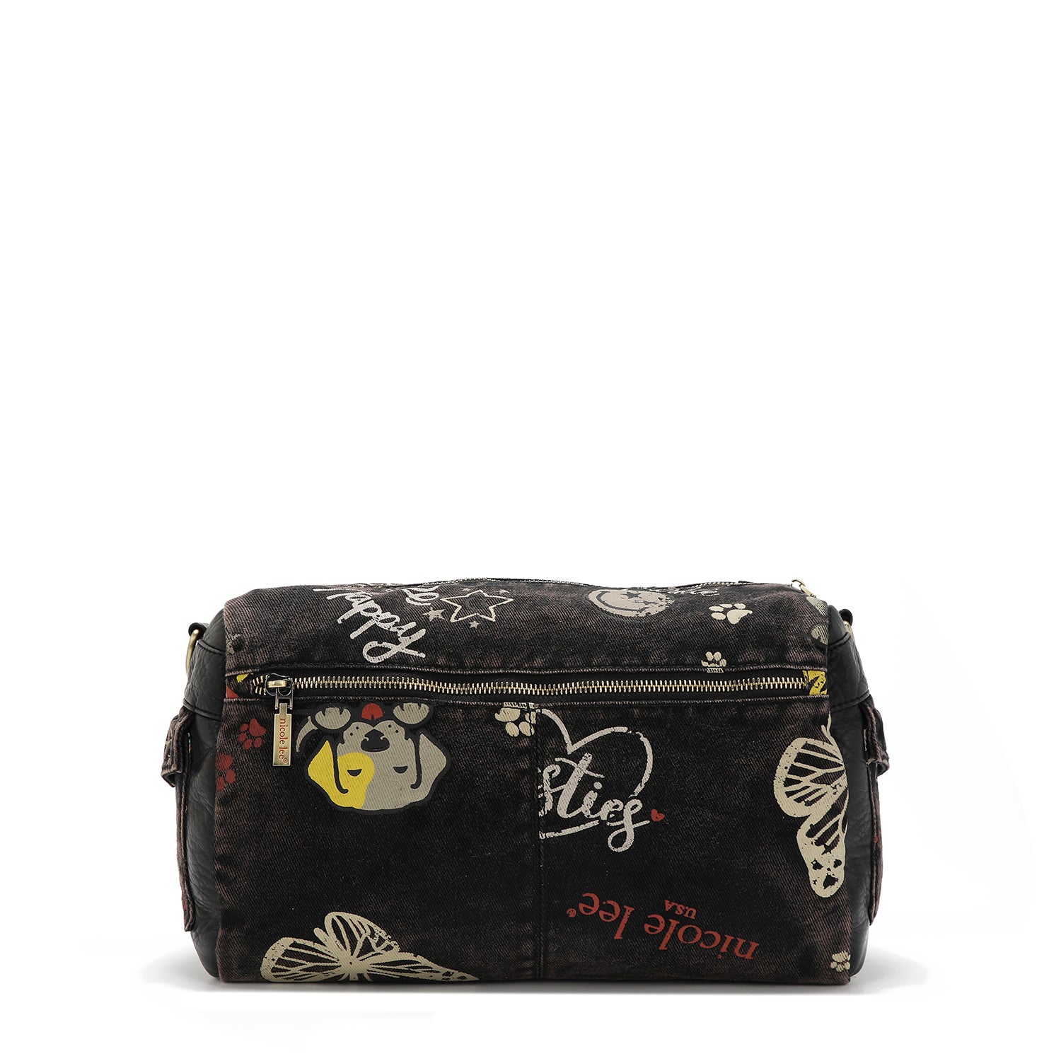 BOLSA CROSSBODY MENSAGEIRO EM TECIDO DENIM MARROM