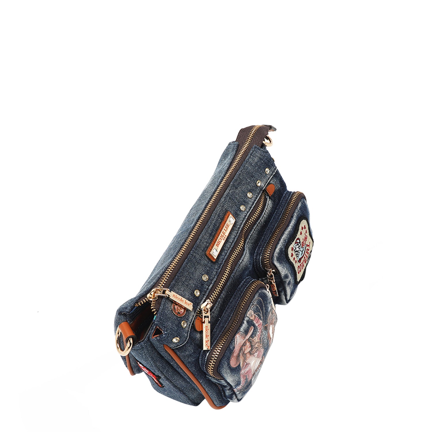 BORSA A TRACOLLA IN DENIM (<tc>SOFIA MONTANA</tc>)