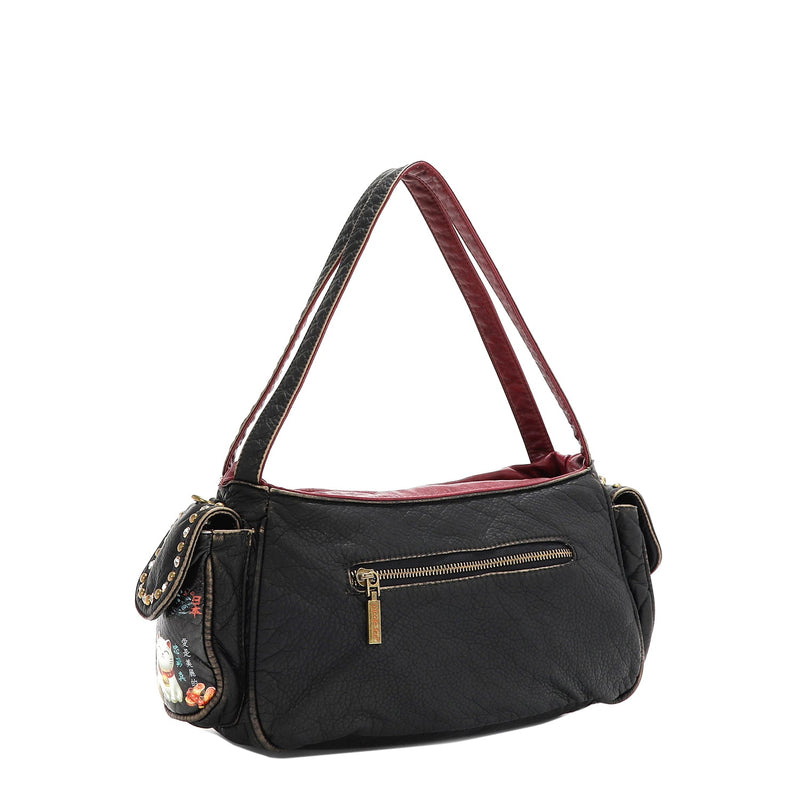 BOLSA DE OMBRO DENIM (<tc>AKIKO LA BELLEZA</tc> )