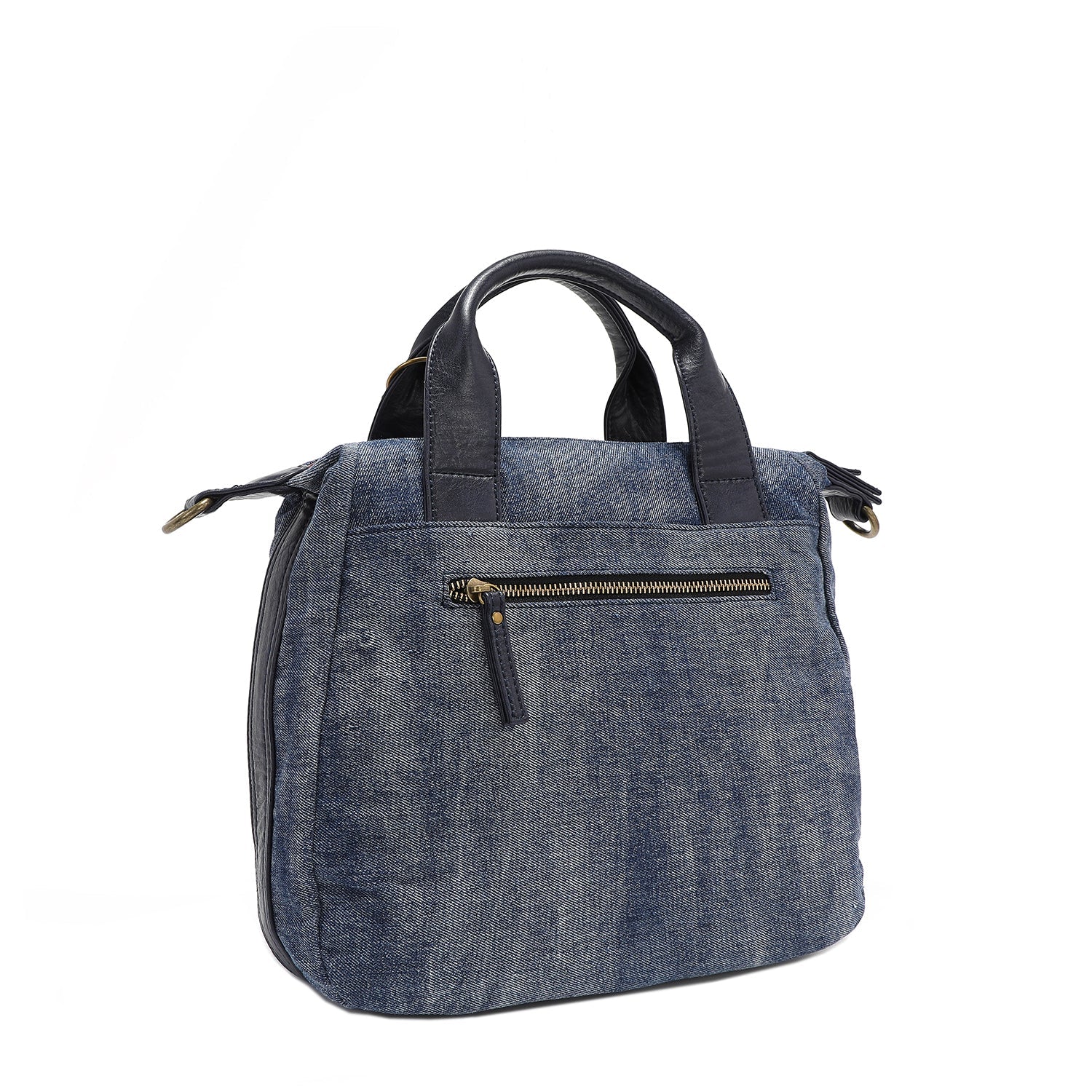 WASHED DENIM BAG WITH STUDS (<tc><tc>Hollywood Drive</tc></tc>)