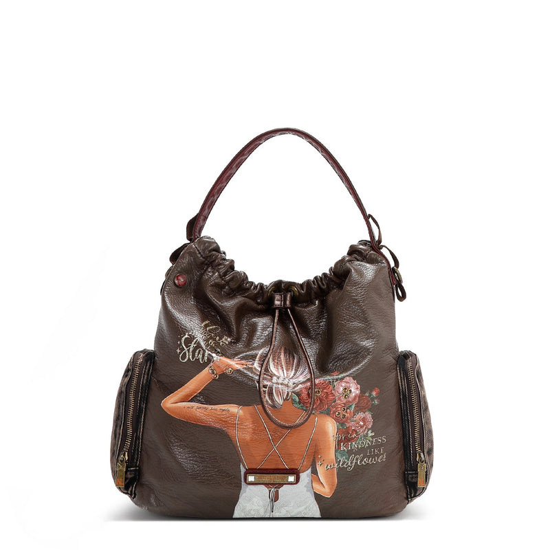 BOLSA DENIM COM FECHO DE DESENHO (<tc>BLIND DATE</tc> )