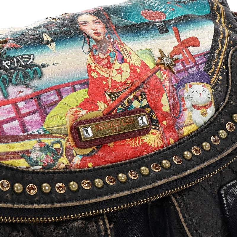 BORSA CON PATTA IN DENIM (<tc>AKIKO LA BELLEZA</tc> )