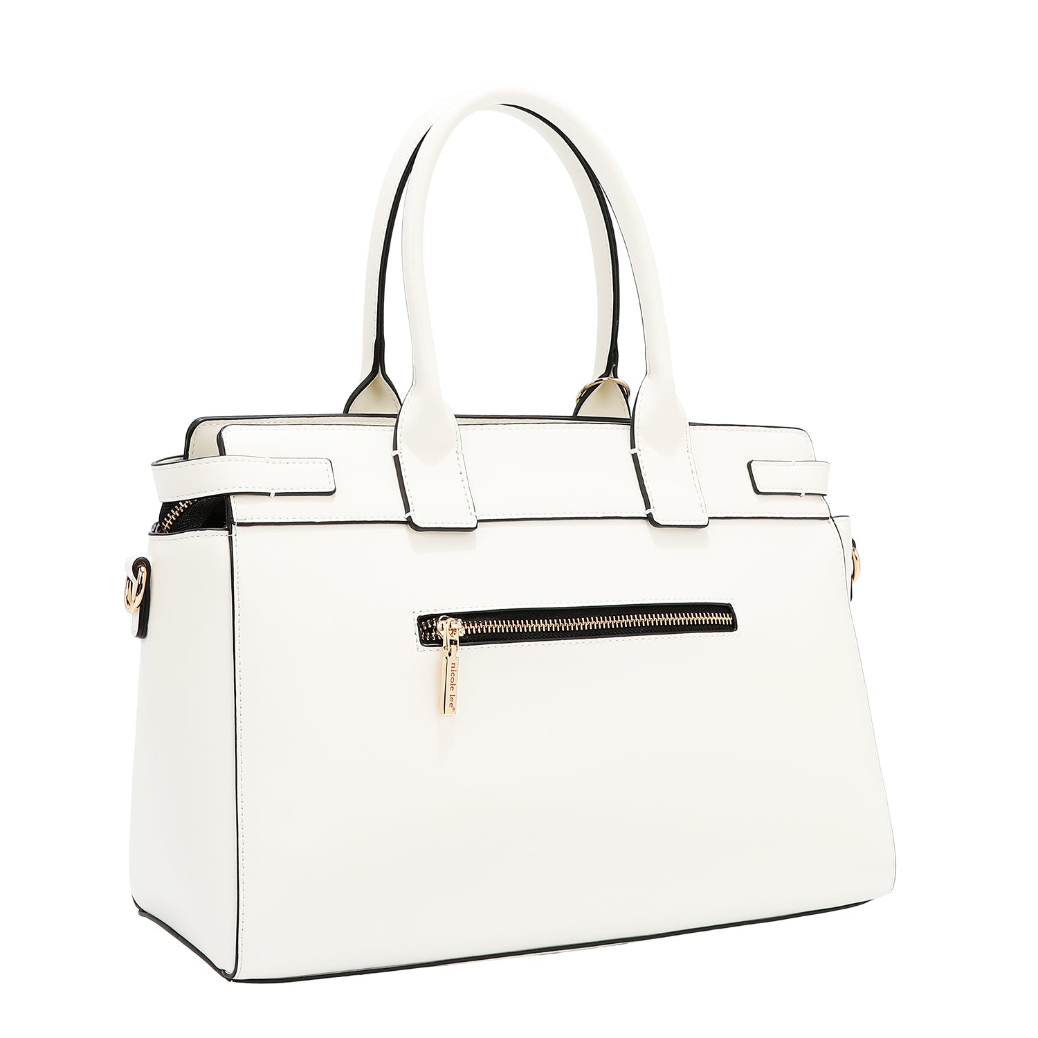 Sac à sacrel avec coupes géométriques (blanc)