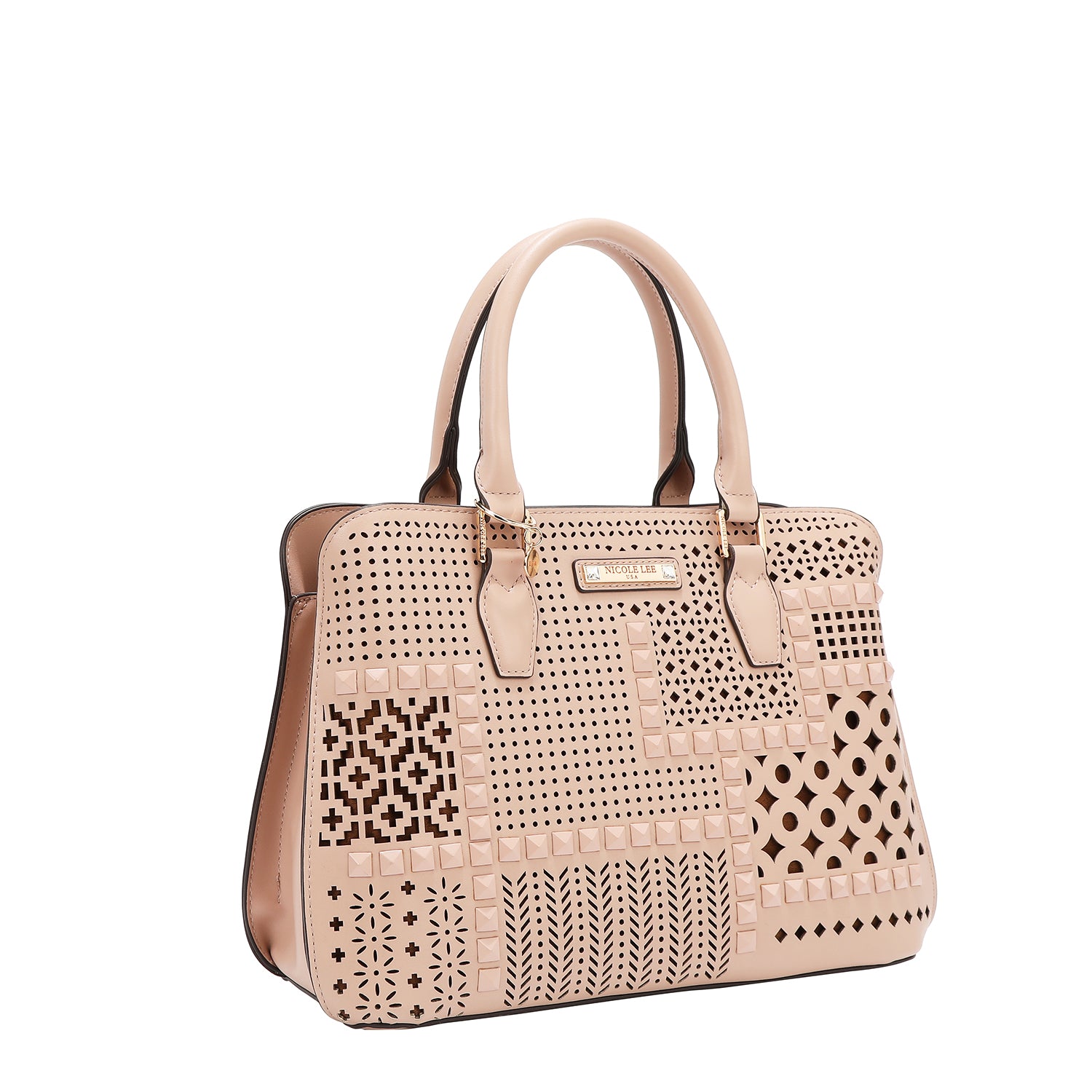 BOLSA DE CÚPULA CON RECORTE GEOMÉTRICO (ROSA)