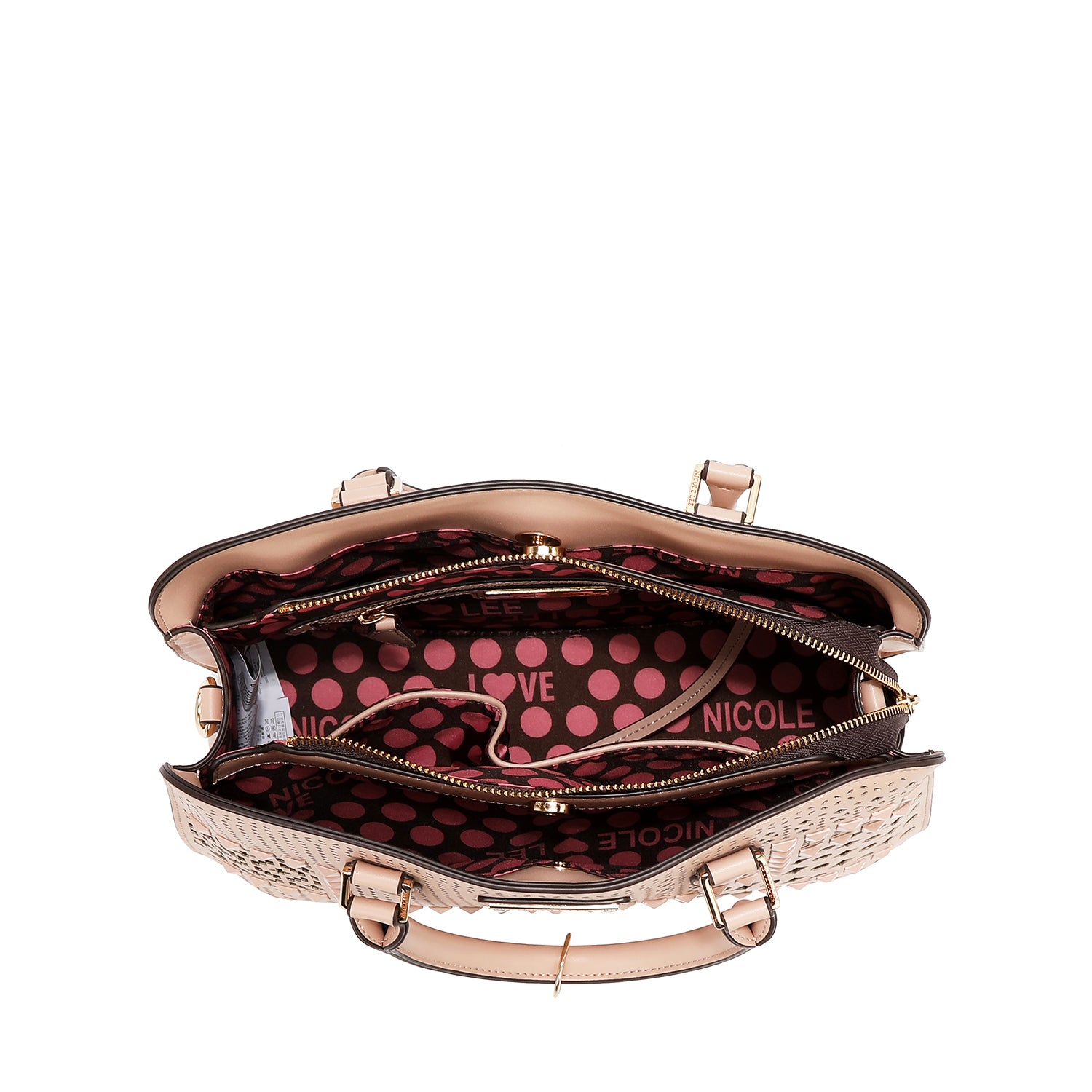 BOLSA DE CÚPULA CON RECORTE GEOMÉTRICO (ROSA)