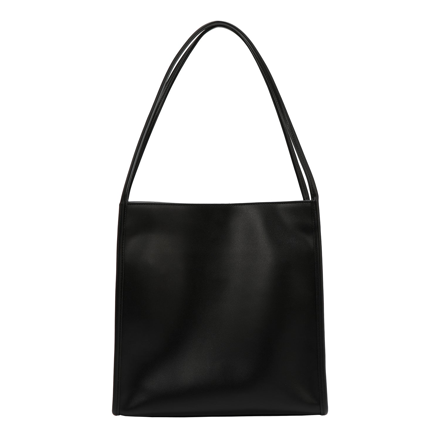 BOLSA DE DOS PIEZAS CON RECORTE GEOMÉTRICO (NEGRO)