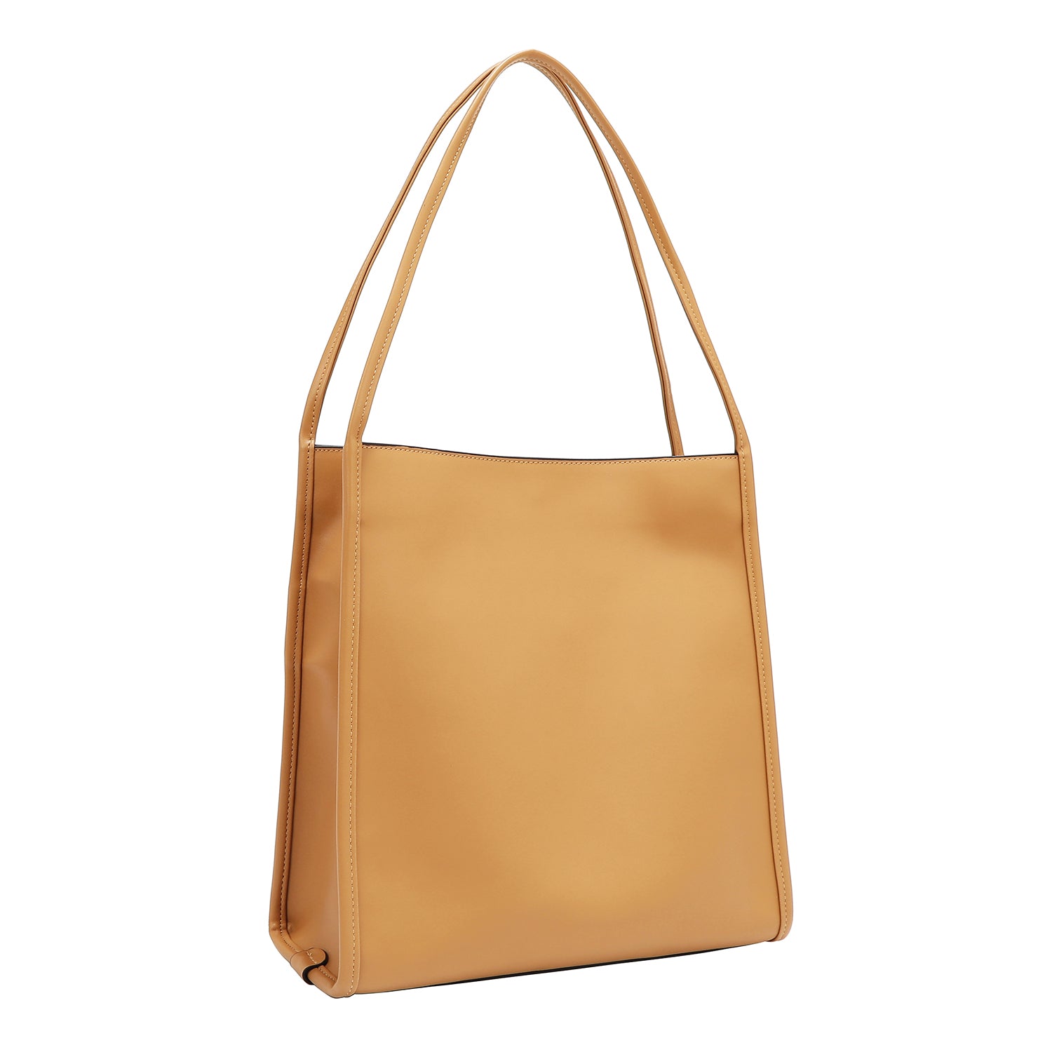 BOLSA DE DOS PIEZAS CON RECORTE GEOMÉTRICO (ARENA)