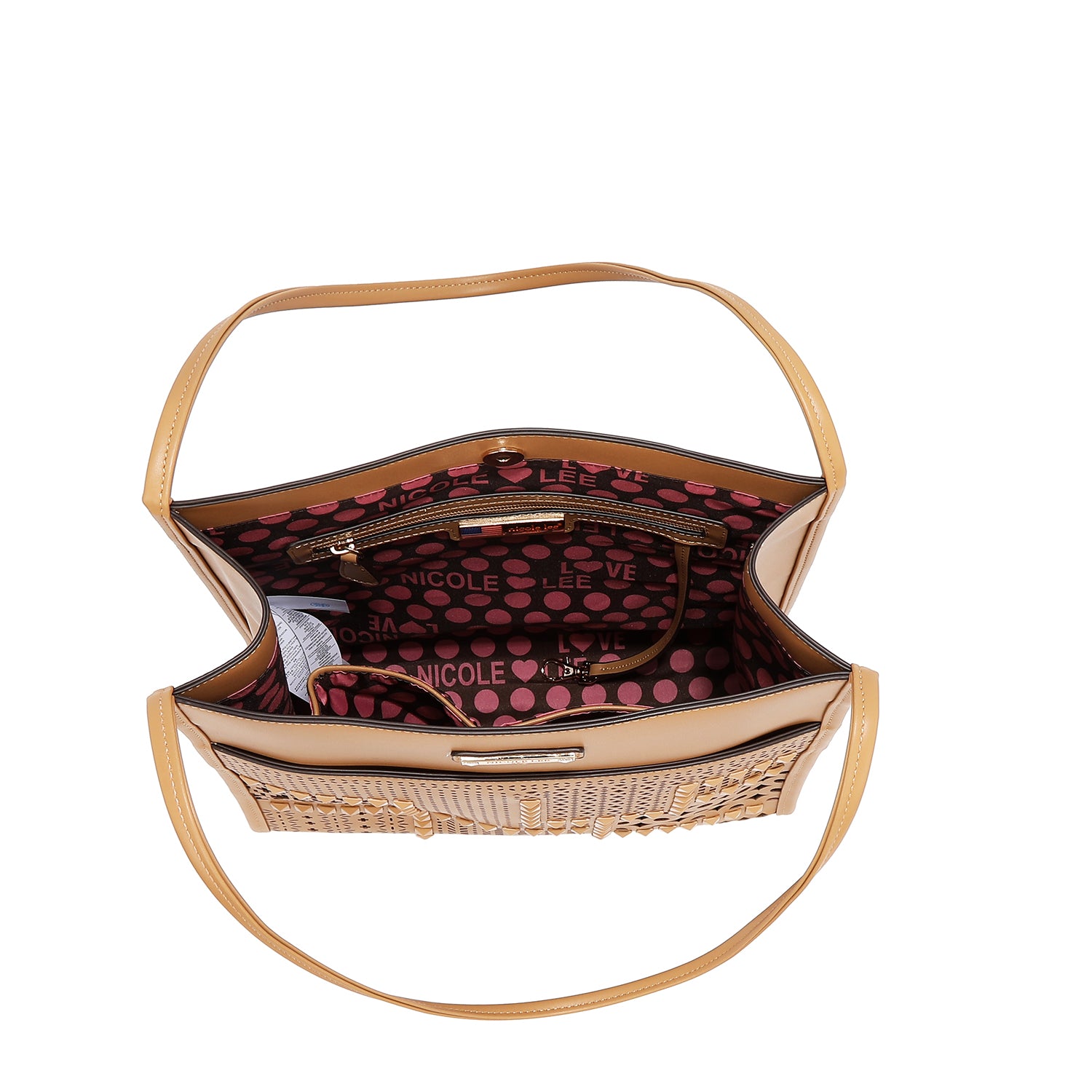 BOLSA DE DOS PIEZAS CON RECORTE GEOMÉTRICO (NEGRO)