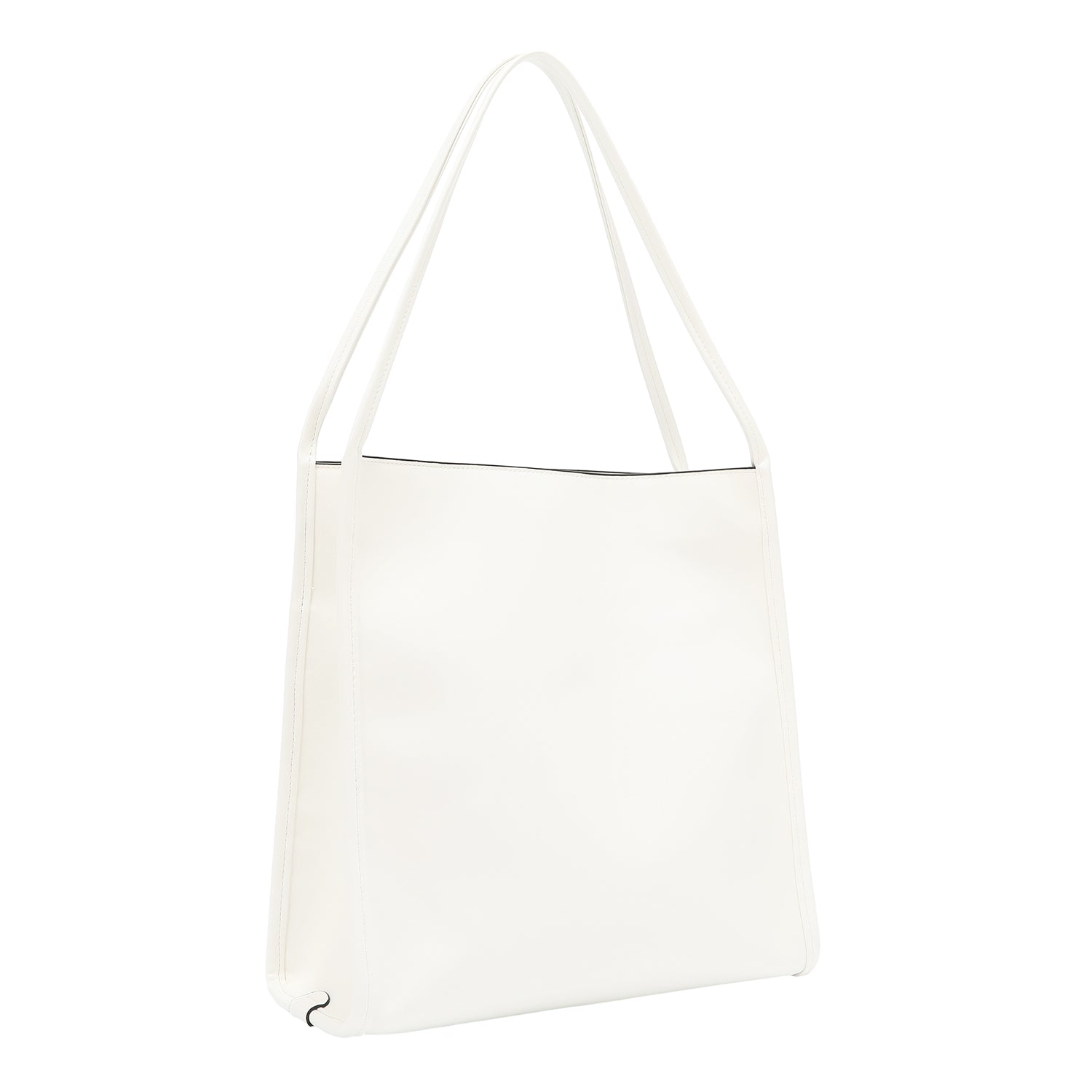 Two -piece bag with geometric cuts (white)
