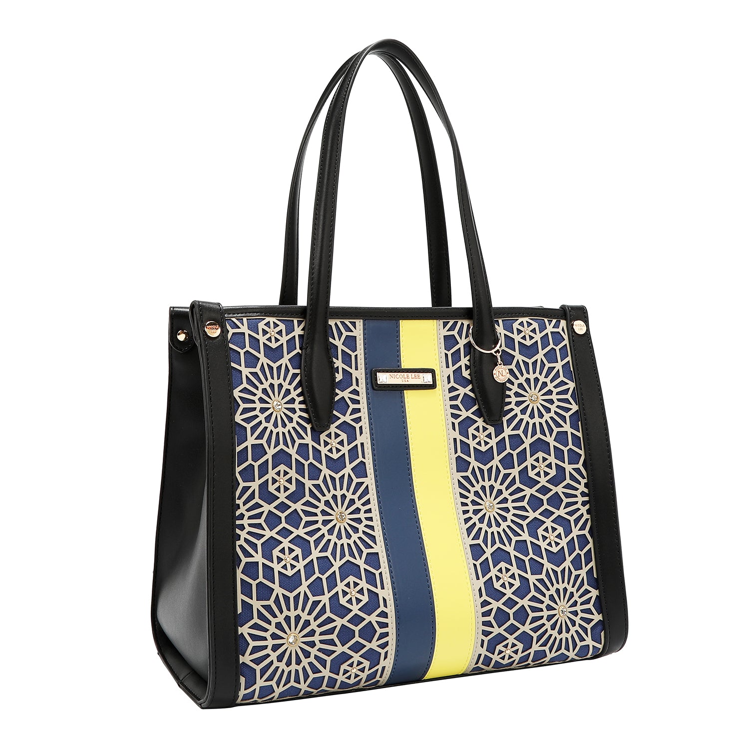 SAC FOURRE-TOUT GÉOMÉTRIQUE DÉCOUPÉ AU LASER (NOIR)