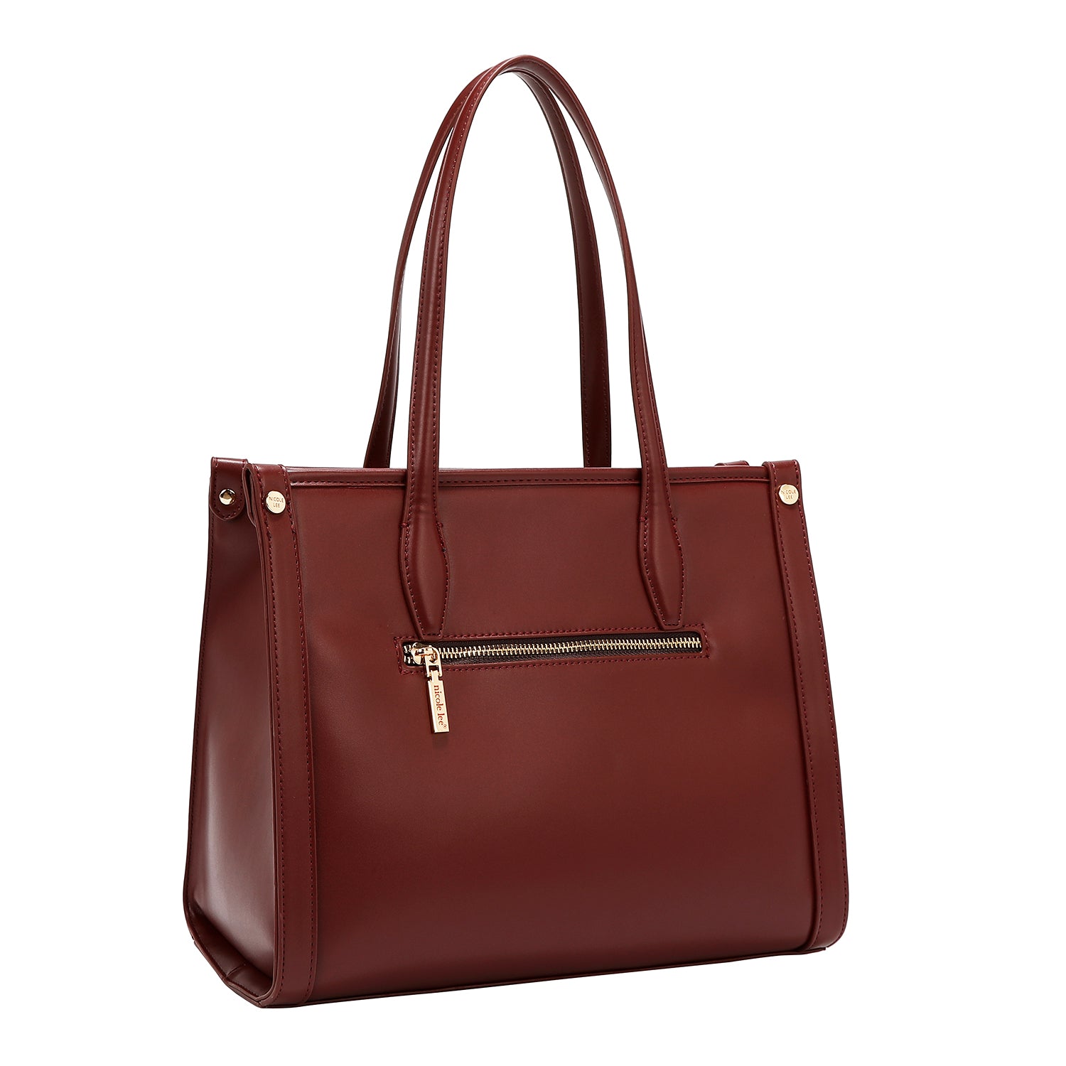 BORSA TOTE GEOMETRICA TAGLIATA AL LASER (VINO)