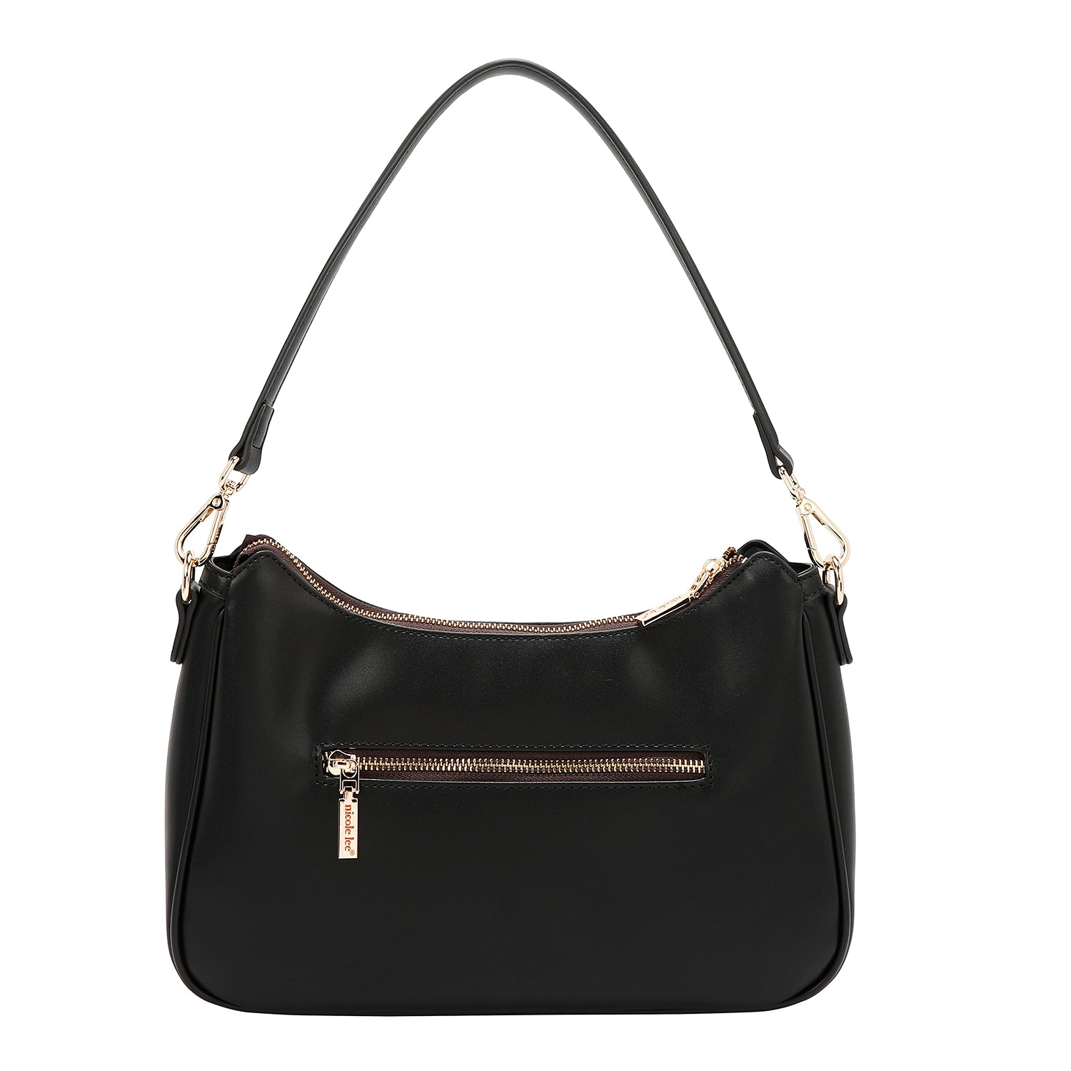 GEOMETRIC LASER CUT SHOULDER BAG (BLACK)