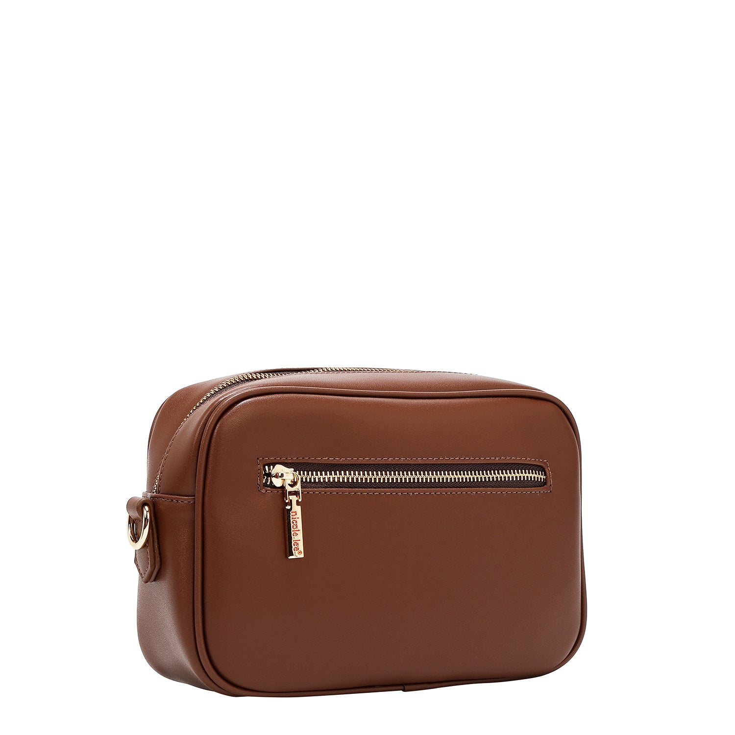 BOLSO BANDOLERA GEOMÉTRICO CORTADO A LÁSER (MARRON)