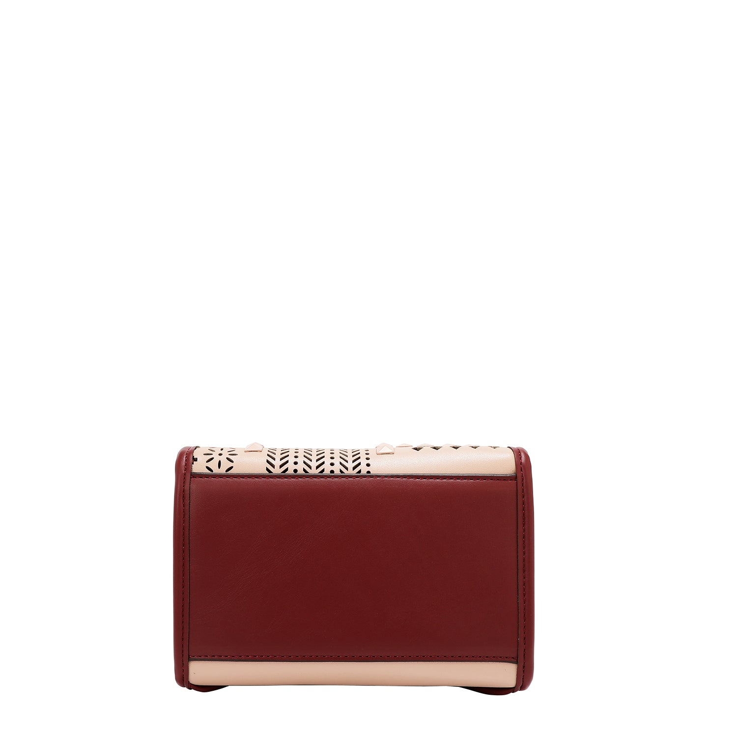 Convertible backpack with geometric cut/bag with upper handle (pink)