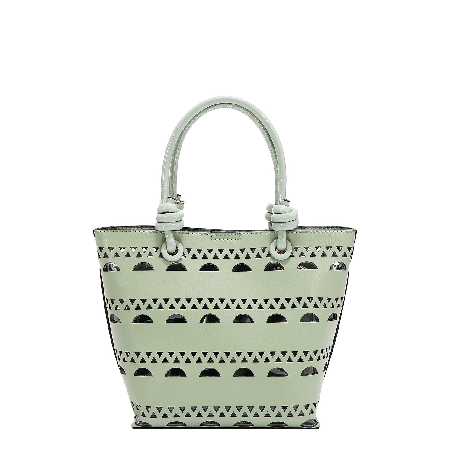SAC SEAU 2 PIÈCES AVEC RIVETS ARGENTÉS (VERT)