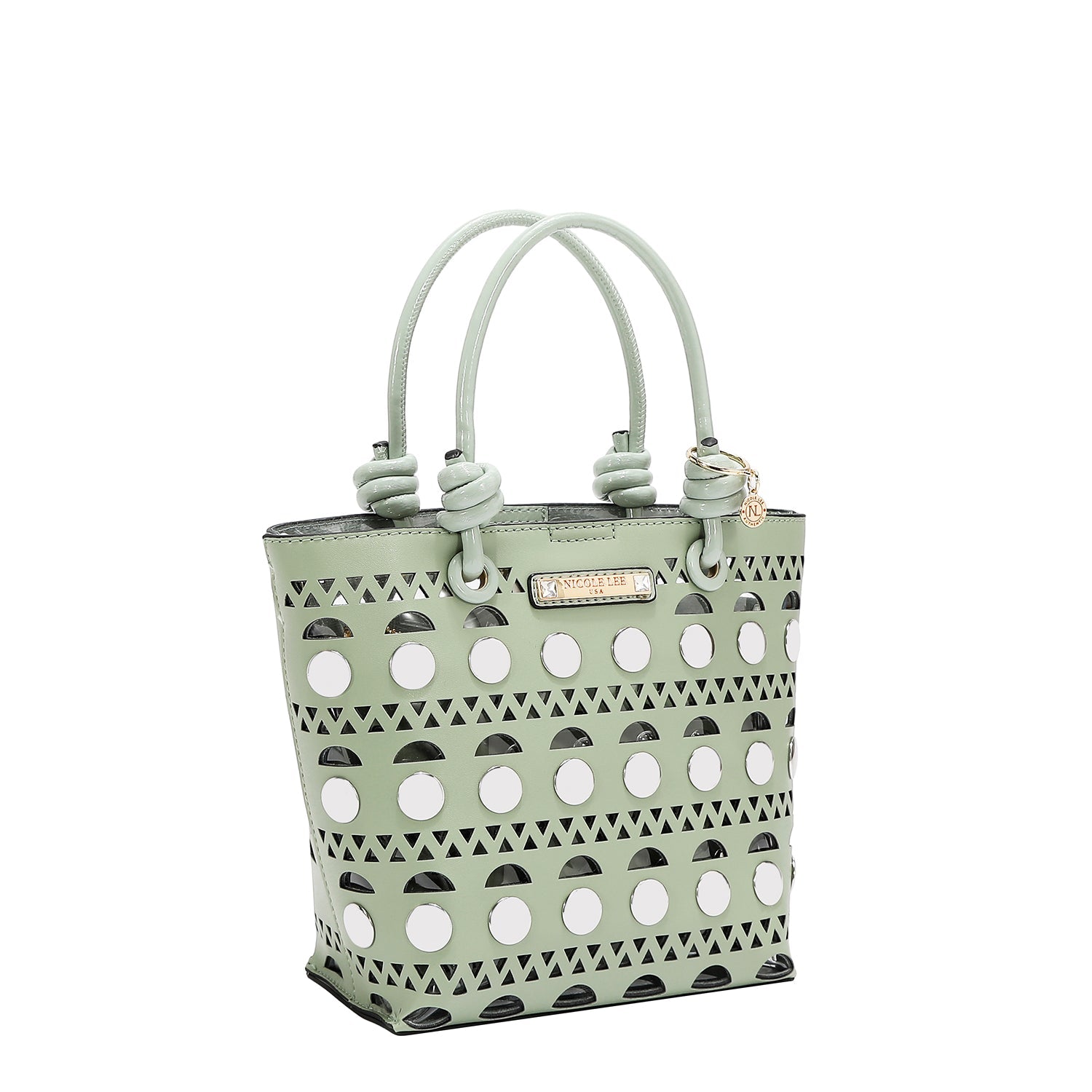 SAC SEAU 2 PIÈCES AVEC RIVETS ARGENTÉS (VERT)