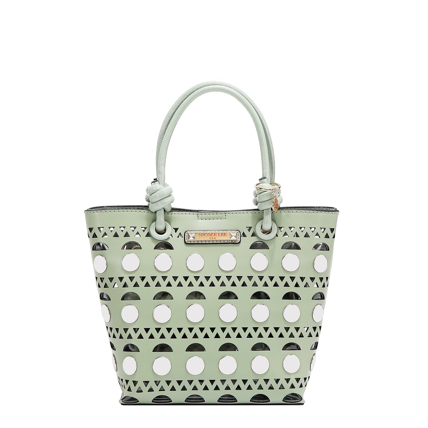 SAC SEAU 2 PIÈCES AVEC RIVETS ARGENTÉS (VERT)