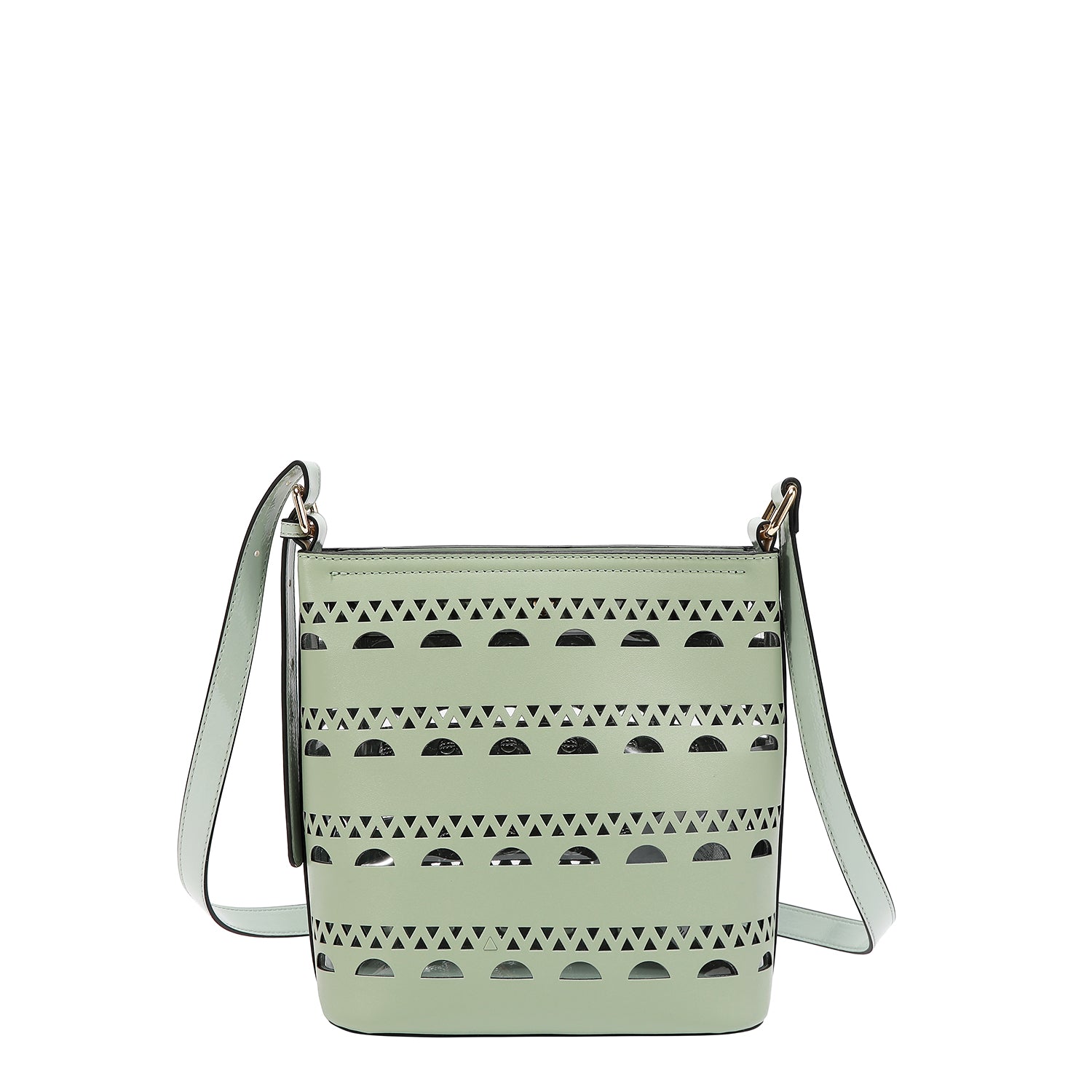 CROSSBODY BAG WITH SILVER STUDS (GREEN)