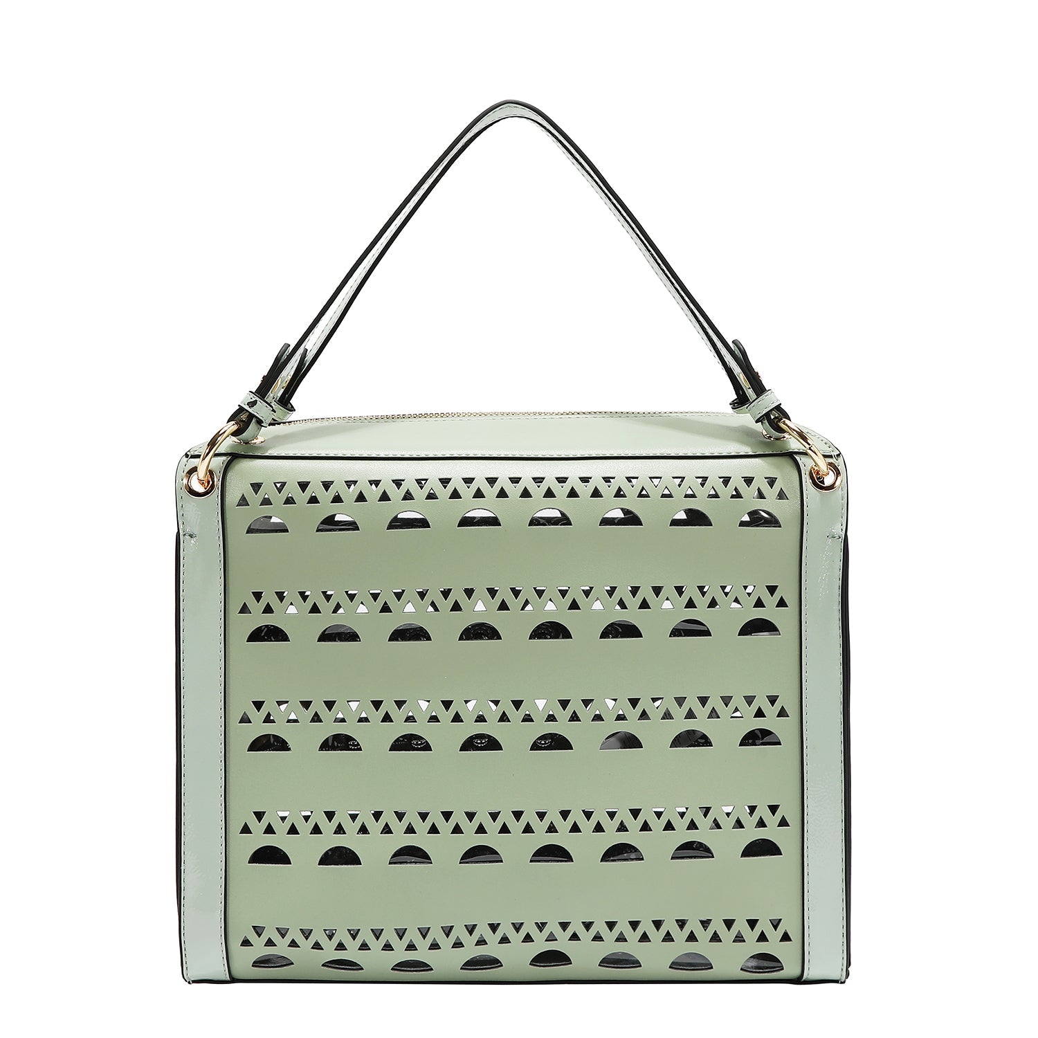 BOLSA COM TACHAS PRATA (VERDE)