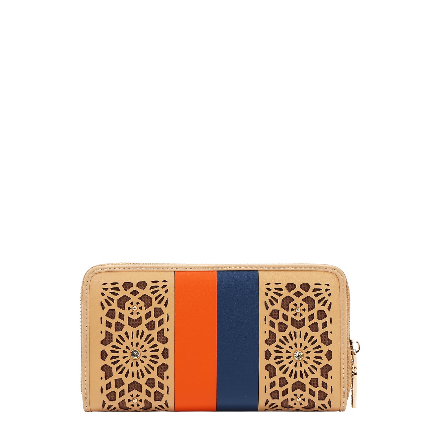 Portfolio avec coupe géométrique (beige)