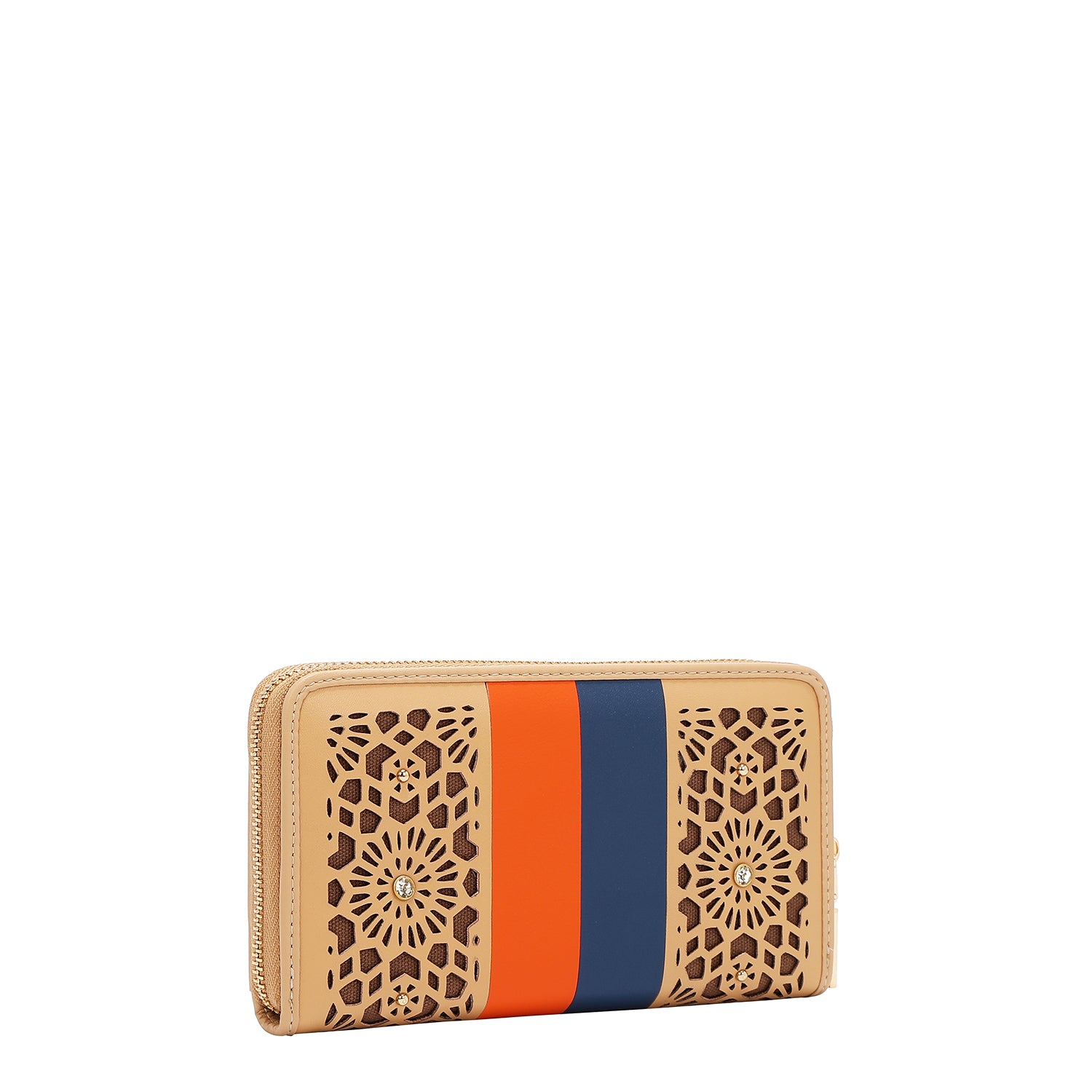 Portfolio avec coupe géométrique (beige)