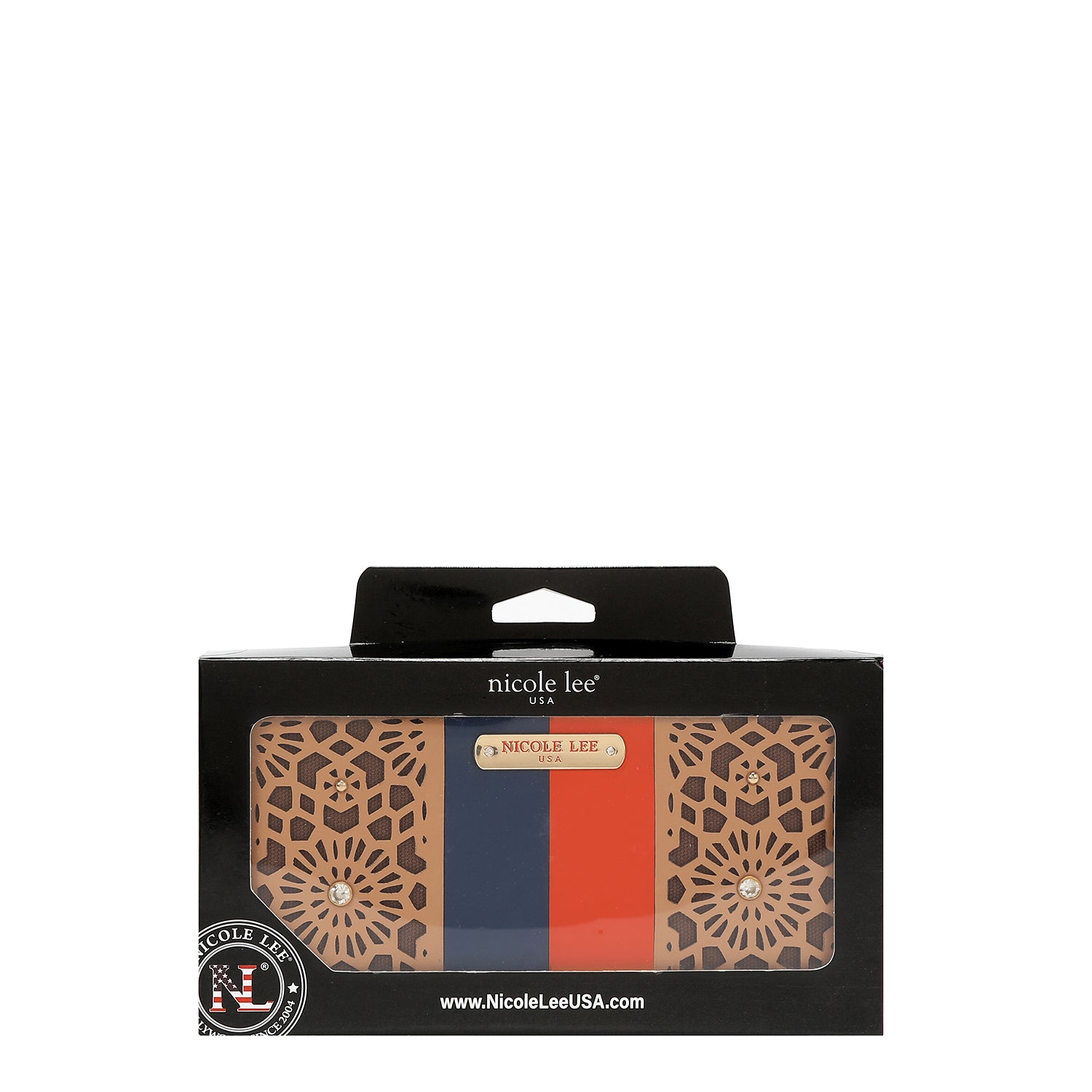 Portfolio avec coupe géométrique (beige)