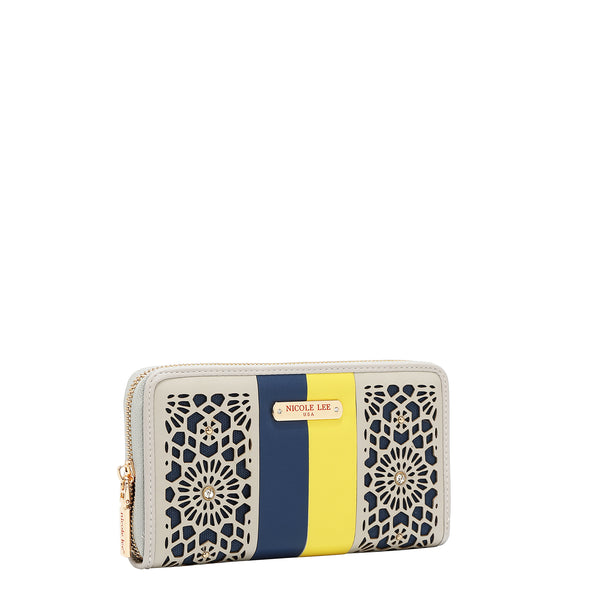 Portfolio con taglio geometrico (grigio)