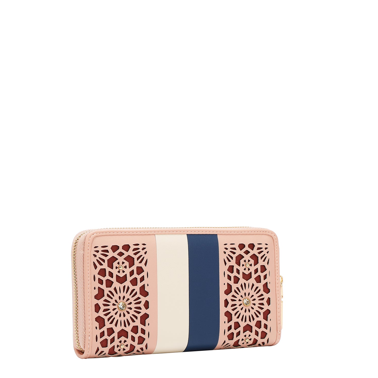 Portfolio avec coupe géométrique (rose)