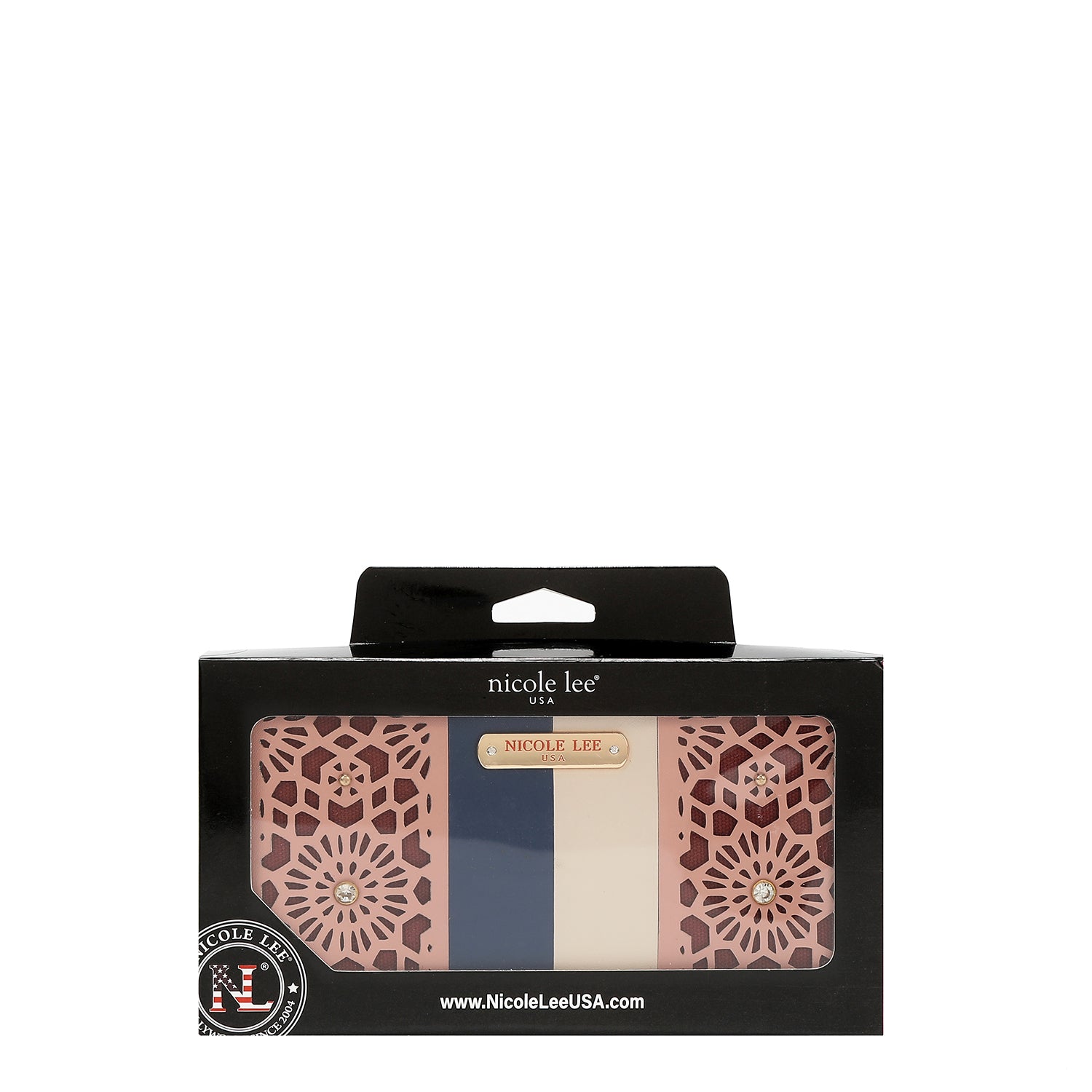 Portfolio avec coupe géométrique (rose)