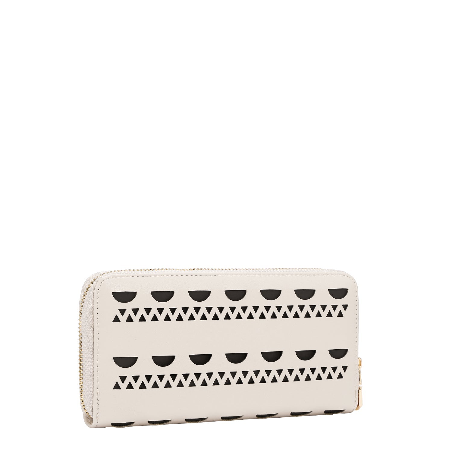 CARTERA CON TACHUELAS PLATEADAS (BEIGE)