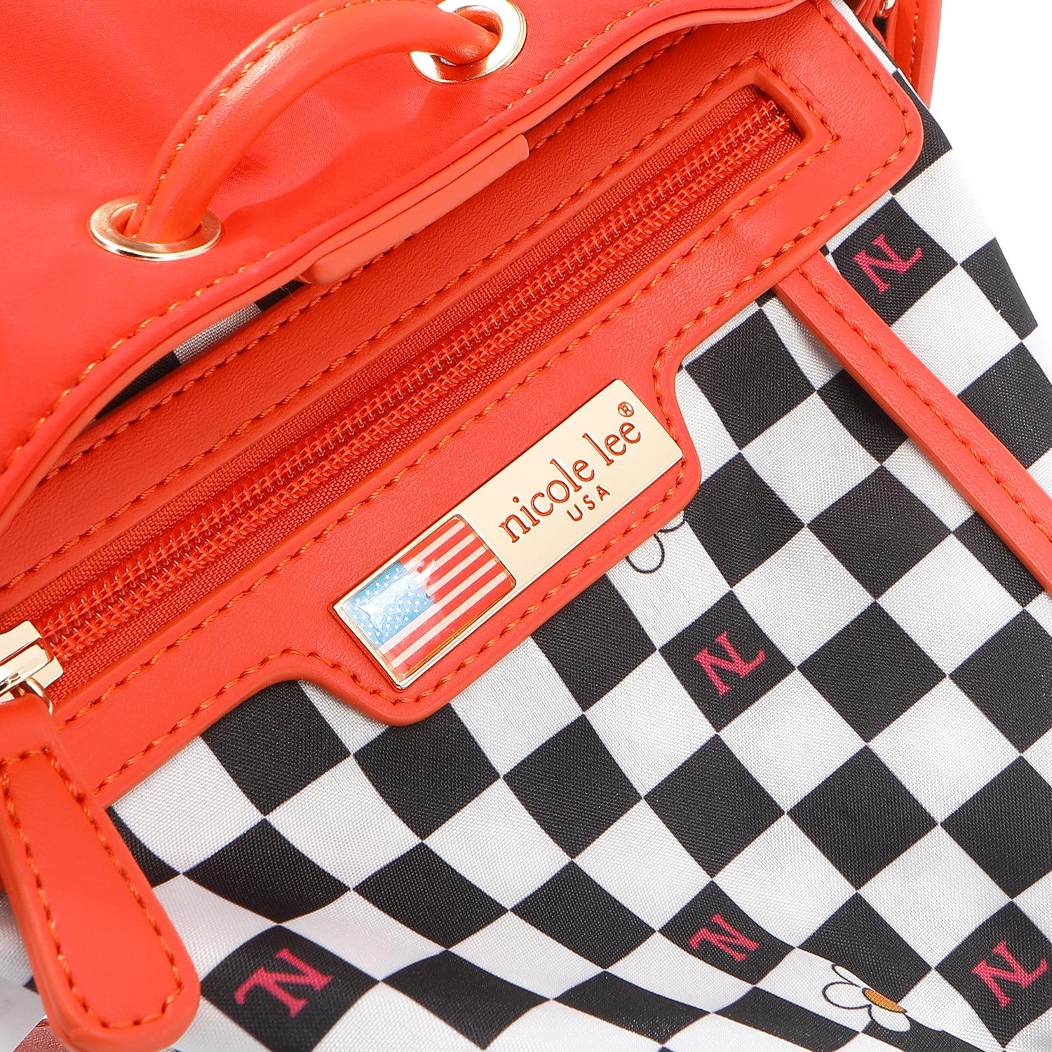 Sacca per cubo con toppe colorate (arancione)