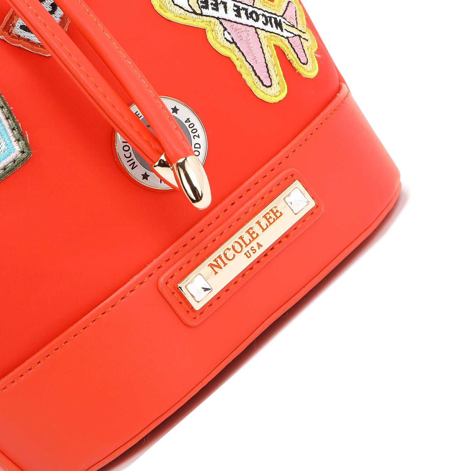 Sacca per cubo con toppe colorate (arancione)