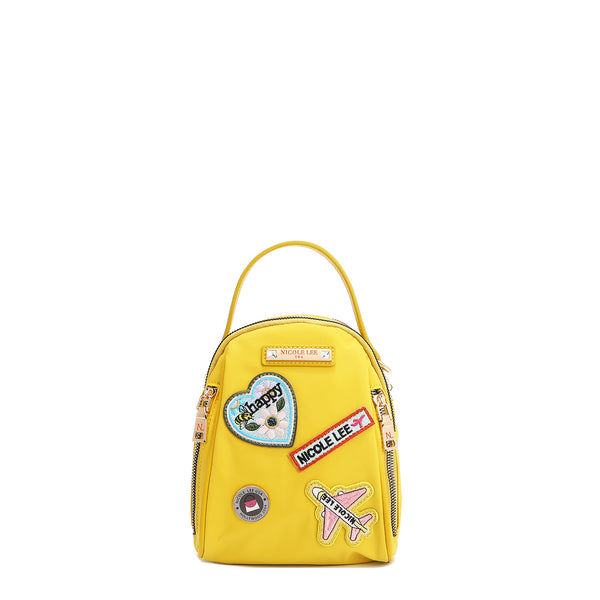 Sac polyvalent avec patchs colorés (jaune)