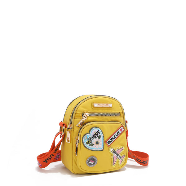 Cross bag with colored patches (yellow)