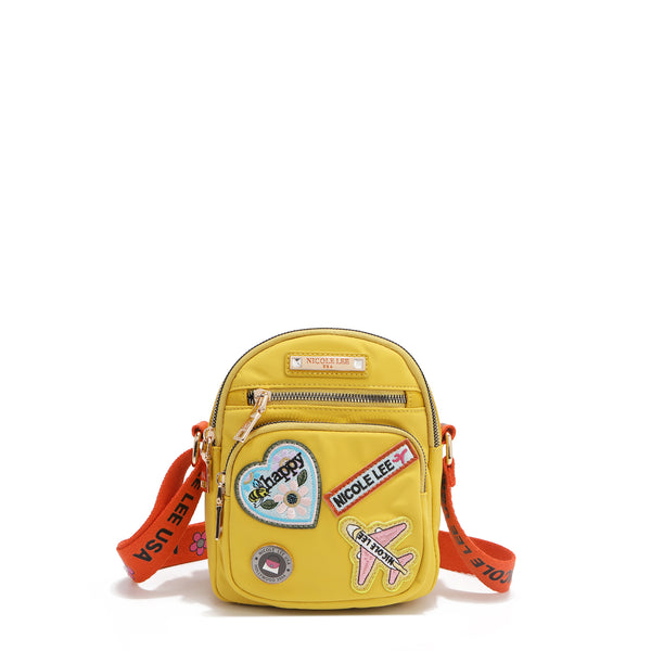 Cross bag with colored patches (yellow)