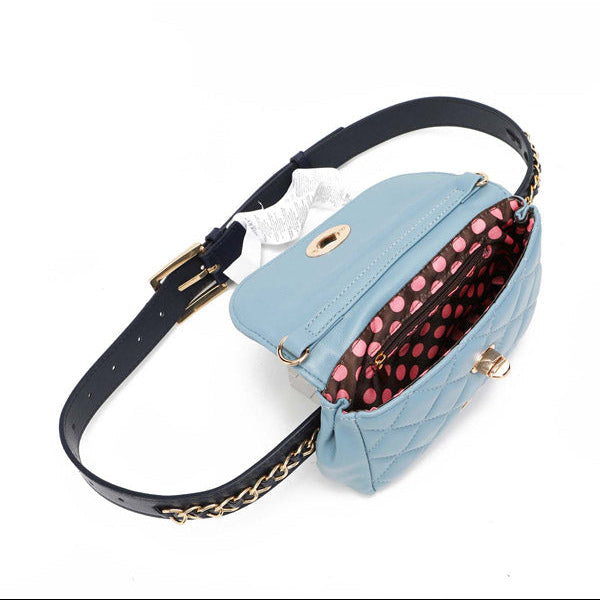 PADDED WAIST BAG/CROSSBODY BAG (BLUE)