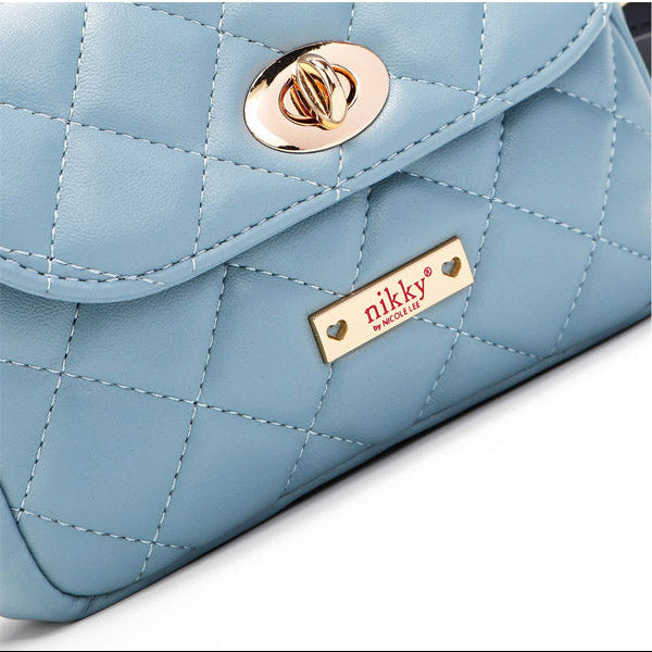 PADDED WAIST BAG/CROSSBODY BAG (BLUE)