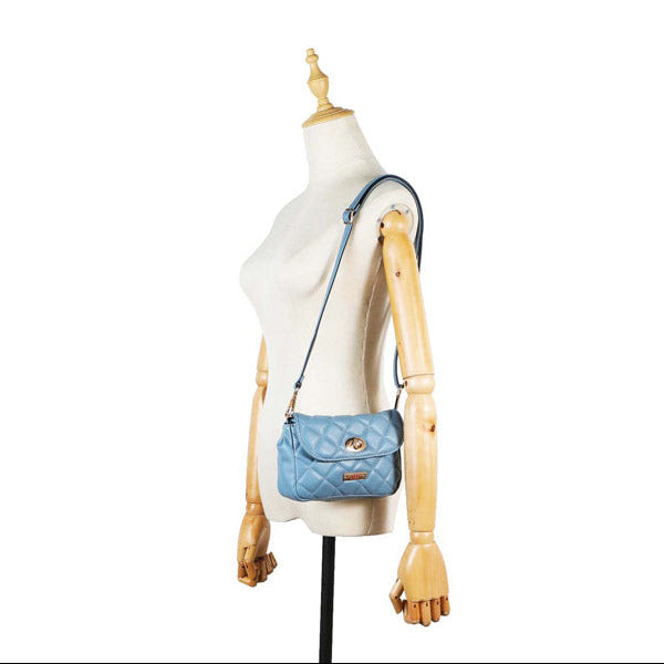 PADDED WAIST BAG/CROSSBODY BAG (BLUE)