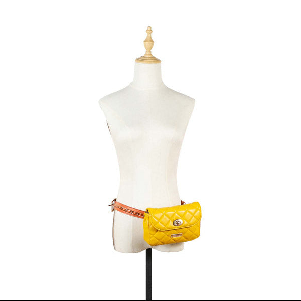 PADDED WAIST BAG/CROSSBODY BAG (YELLOW)