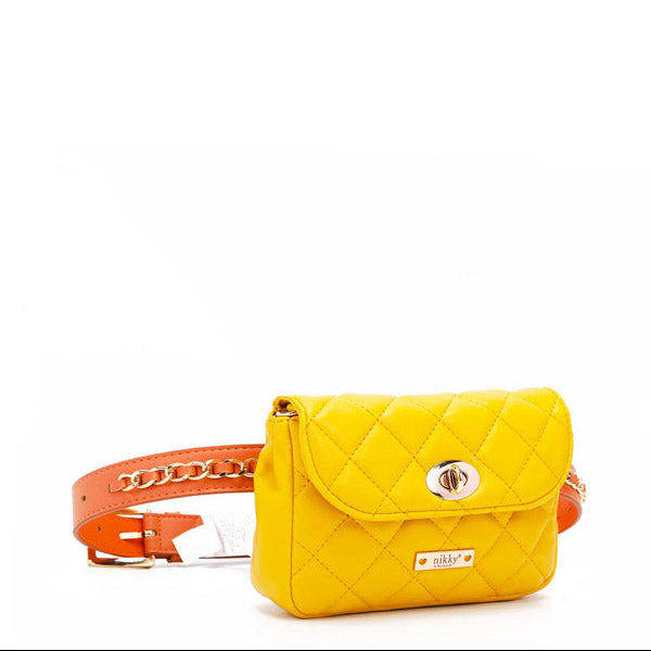 PADDED WAIST BAG/CROSSBODY BAG (YELLOW)