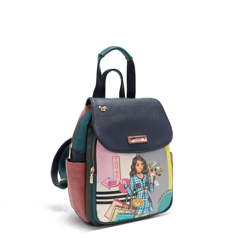 CONVERTIBLE ZIPPERED BACKPACK (<tc>NIKKY GOES SHOPPING</tc> )